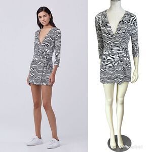 Diane von Furstenberg Celeste Two Silk Jersey Wrap Romper